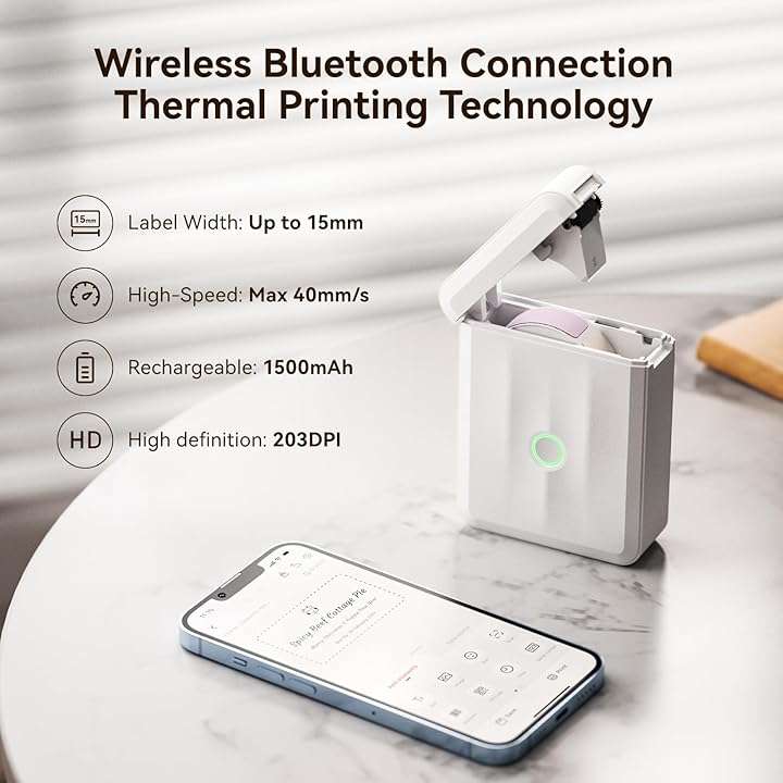 NIIMBOT D110M - Portable Upgraded Clearly Label Printer - Home Use