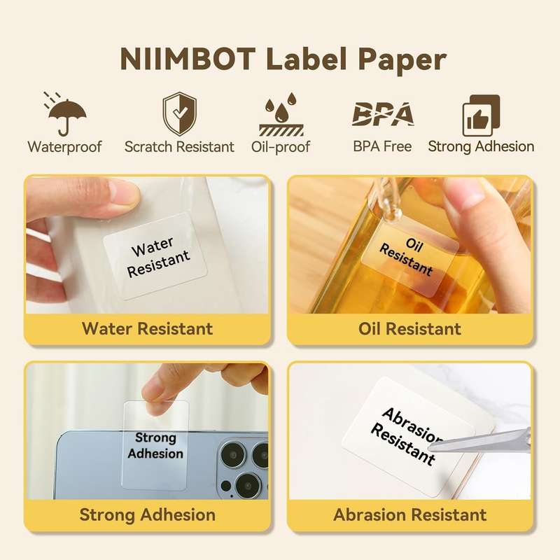 Clear Label Tape Set for B21, B1, B3S