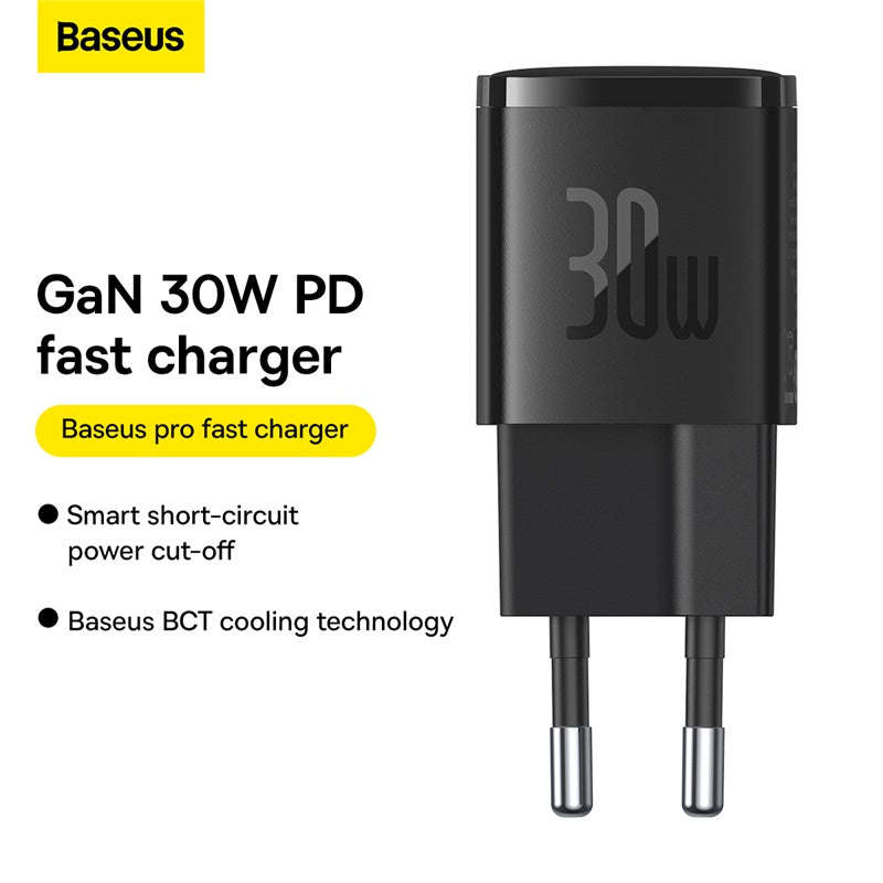 Baseus Cube Pro EU Type-C 30W Fast Charger - For Smartphones & Tablets