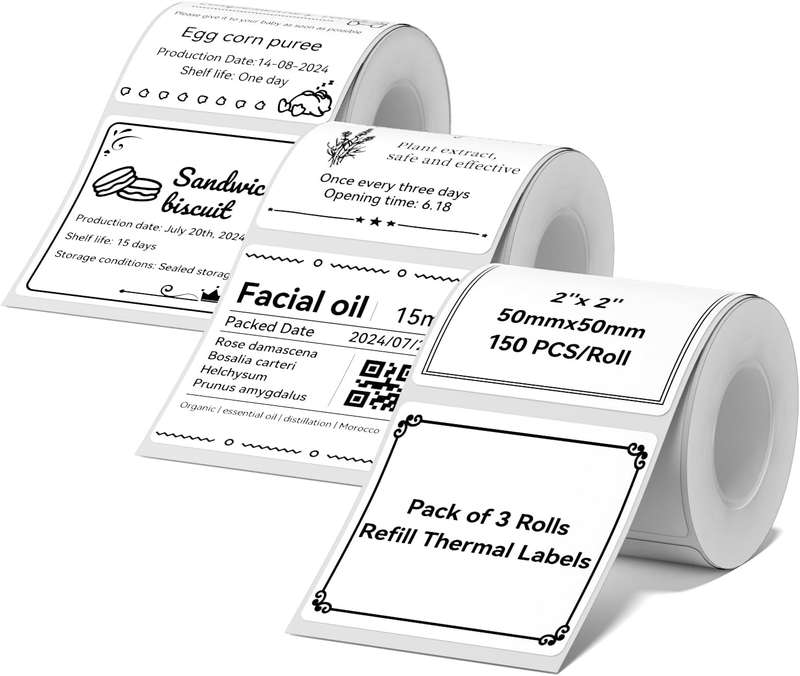 Niimbot White Label Tape Set For (3 Rolls) B21/B1/B3S