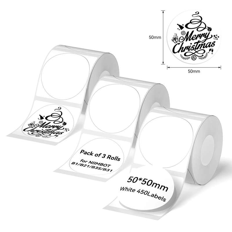 Niimbot White Label Tape Set For (3 Rolls) B21/B1/B3S