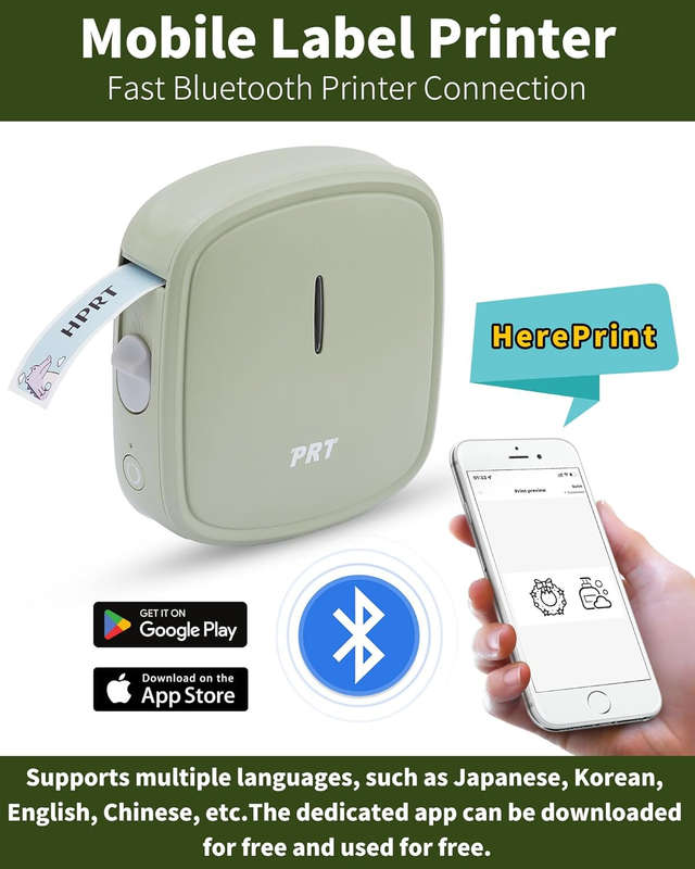 HPRT Q2 - Portable Bluetooth Wireless Label Printer - Home/School