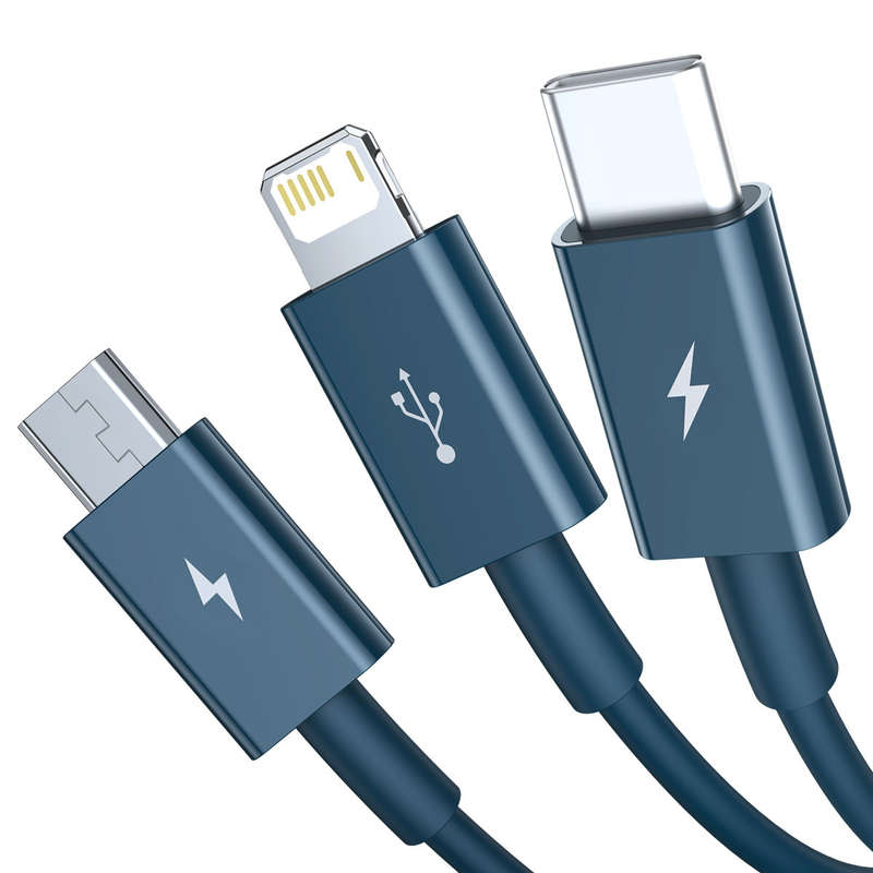 Baseus Superior Series Fast Charging Data Cable USB to M+L+C 3.5A 1.5m
