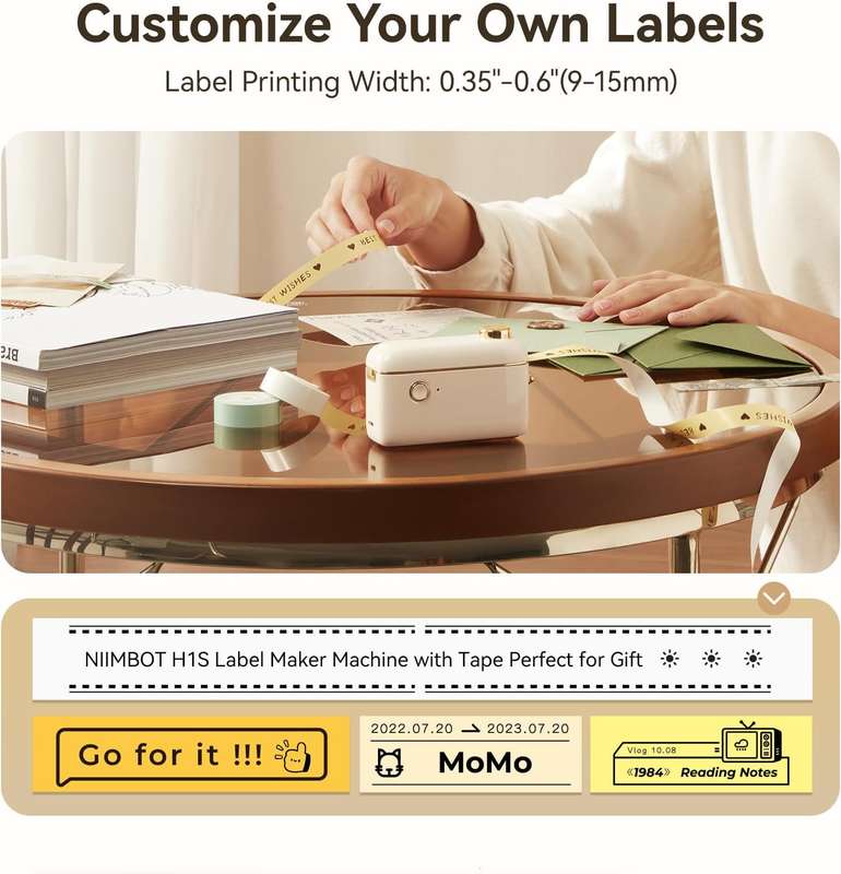 NIIMBOT H1S Portable & Stylish Thermal Printer- Home/School Use