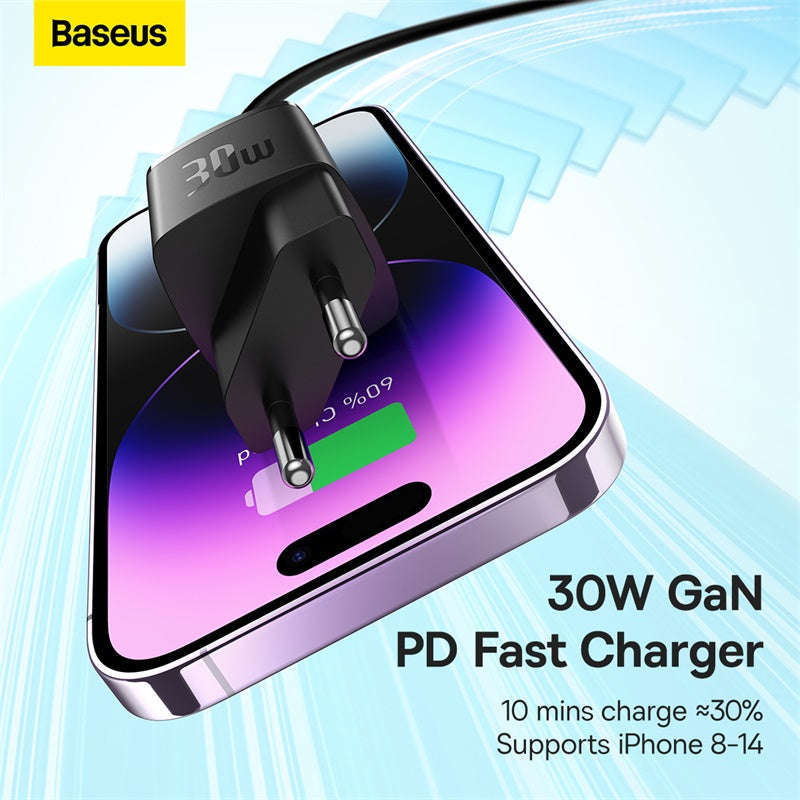 Baseus Cube Pro EU Type-C 30W Fast Charger - For Smartphones & Tablets