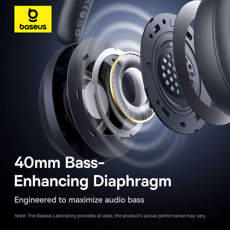 Baseus Bass 35 Max Wireless Headphones For Music/Travel
