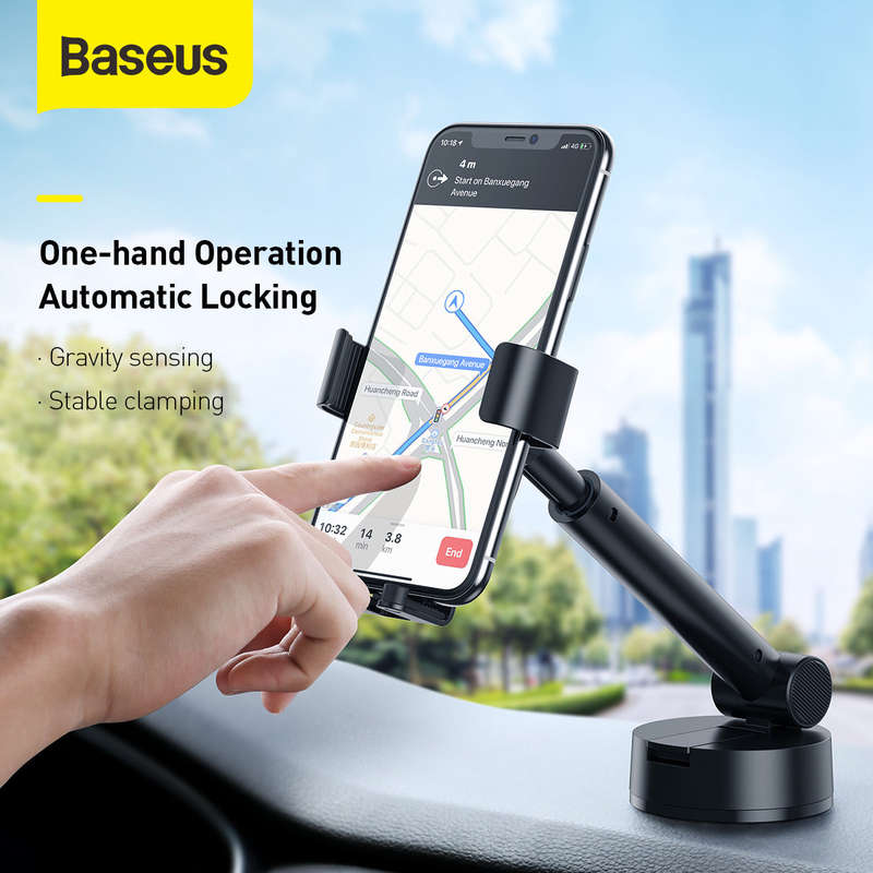Baseus Simplism Gravity Car Mount With Suction For Cars/Vans/Trucks