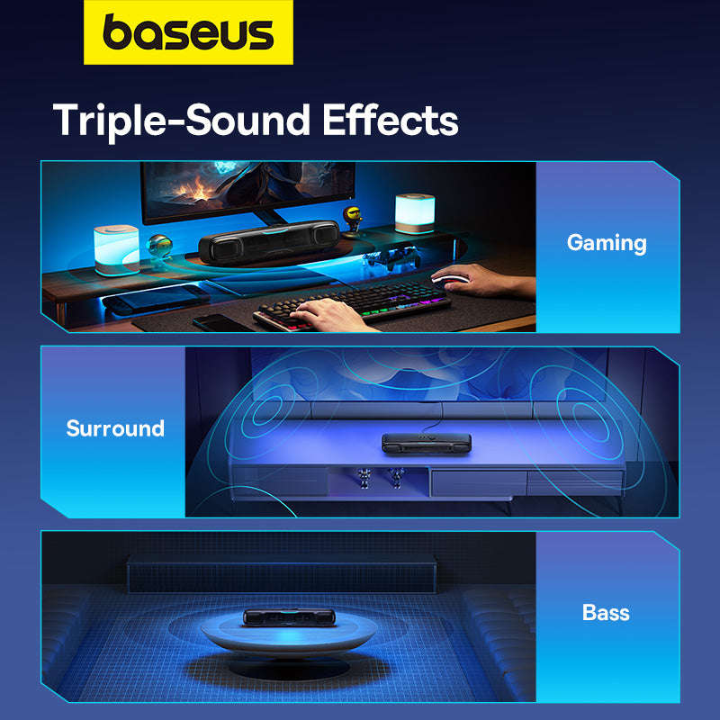 Baseus - Soundbar Subwoofer - Wireless Bluetooth 5.3 Sound Bar - Home Theater, Subwoofer - Home E...