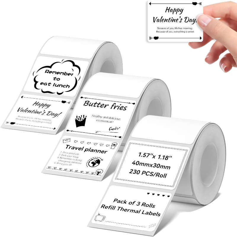 Niimbot White Label Tape Set For (3 Rolls) B21/B1/B3S