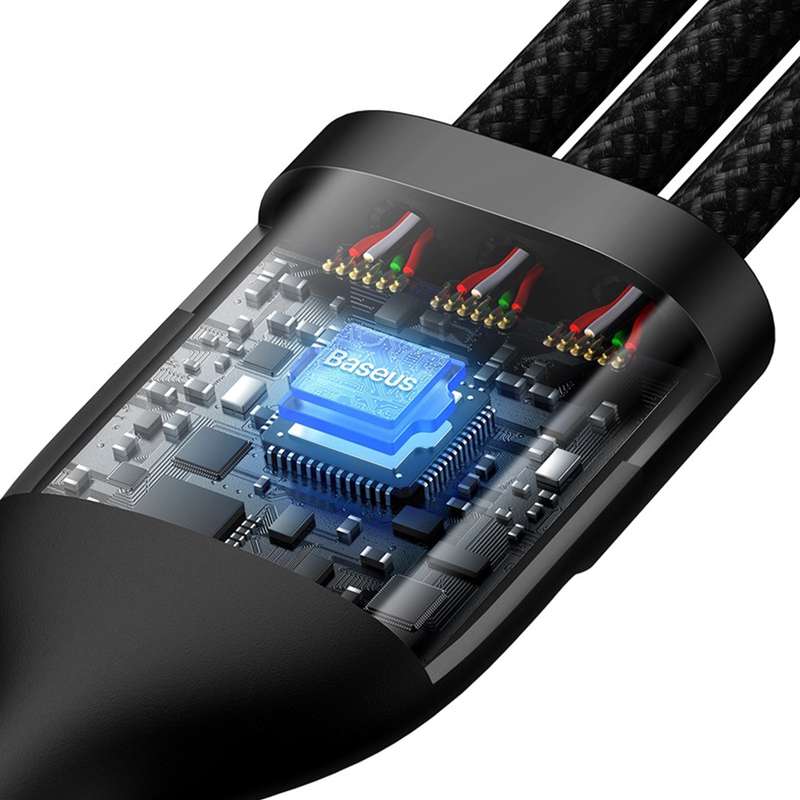 Baseus Flash Series  100W One-for-three Fast Charging Cable Type-C to M+L+C