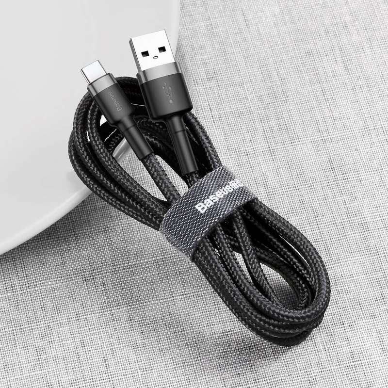 Baseus Cafule Series 1M USB to Type C Cable: 3A Fast Charge for Phones & Tablets