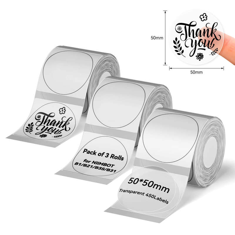Clear Label Tape Set for B21, B1, B3S
