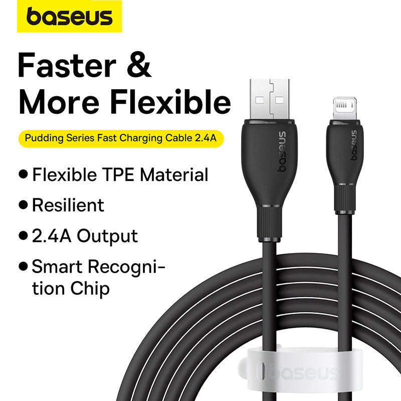 Baseus Pudding Series Fast Charging Cable USB to iP 2.4A - 2m