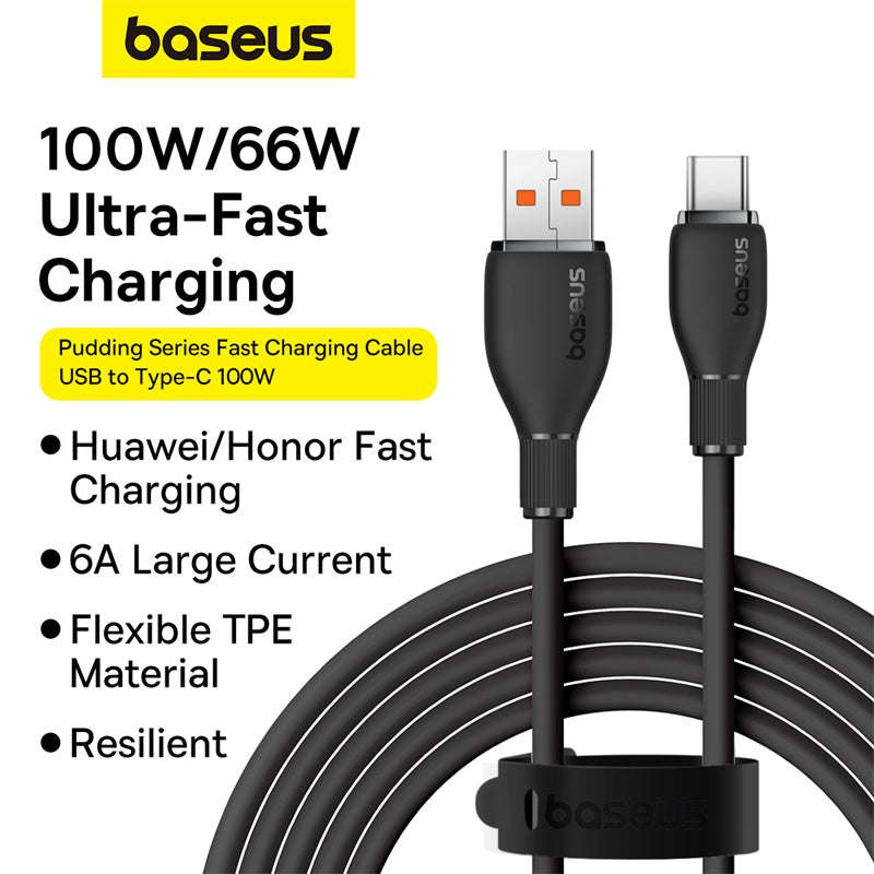 Baseus Pudding Series Fast Charging Cable USB to Type C 100W - 2m