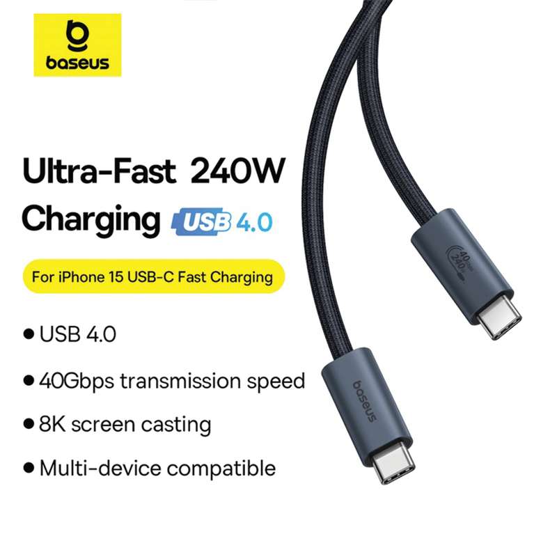 Baseus Flash Series 2 USB4 Full Featured Data Cable Type-C 240W 1m