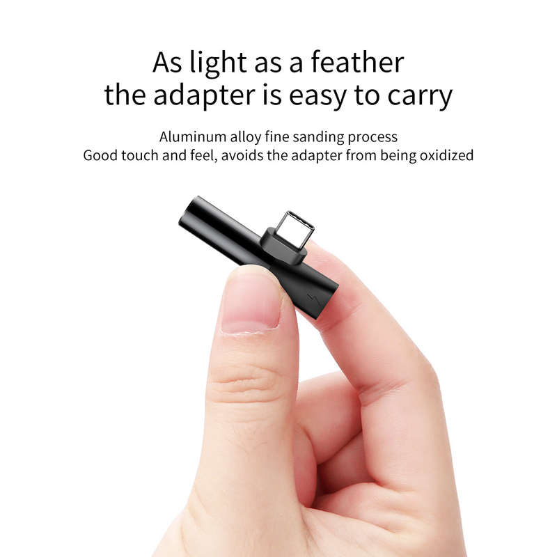 Baseus L41 Type C to Type C and 3.5mm Female Audio and Charge Adapter