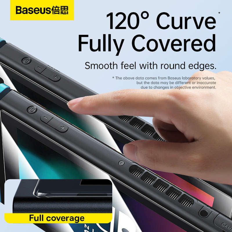 Baseus Crystal Series HD Tempered Glass Screen Protector for Nintendo Switch OLED 2021, Clear (Pa...