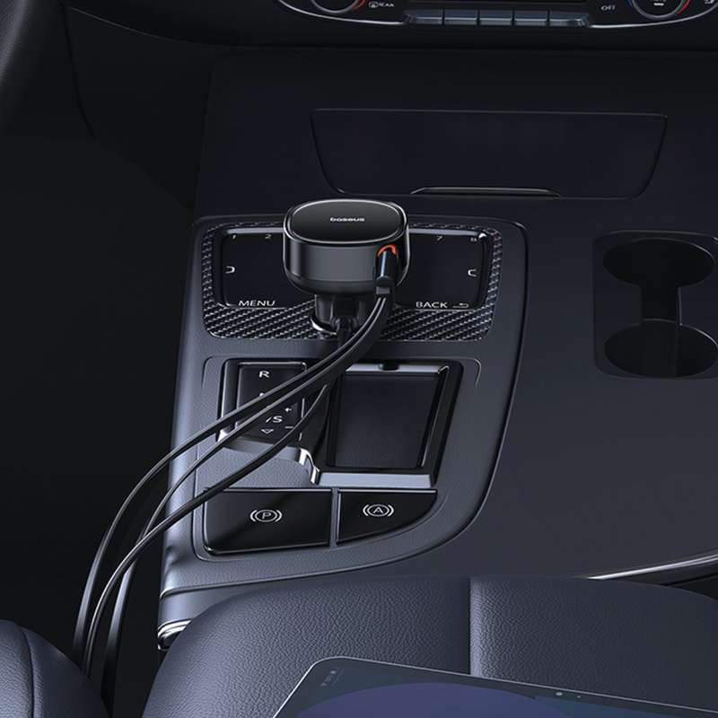 Baseus Enjoyment Pro 60W Car Charger Retractable C & iP Cable
