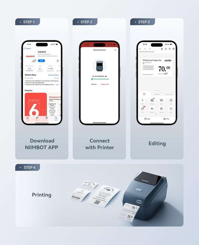 NIIMBOT K3 - High-Speed Dual Connect Printer - For Logistics Enterprises