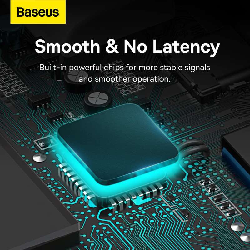 Baseus Lite Series - Four USB-A 3.0 Ports Hub (25cm Black) - For Work