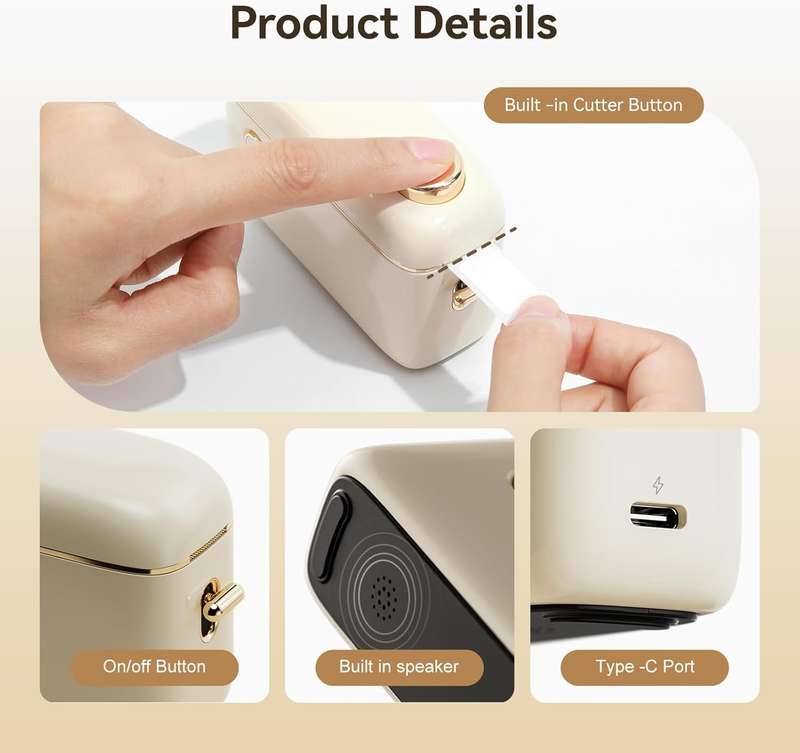 NIIMBOT H1S Portable & Stylish Thermal Printer- Home/School Use