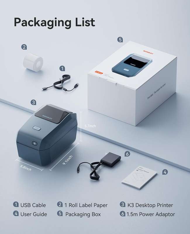 NIIMBOT K3 - High-Speed Dual Connect Printer - For Logistics Enterprises