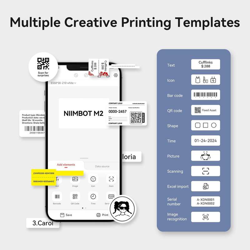 NIIMBOT M2 - Thermal Transfer Printer - For Manufacturing & Outdoor