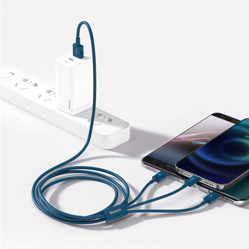 Baseus Superior Series Fast Charging Data Cable USB to M+L+C 3.5A 1.5m