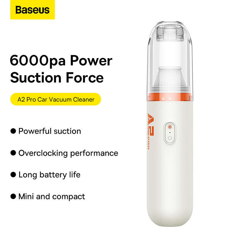 Baseus A2Pro 6000Pa Portable Vacuum White For Car & Vehicle