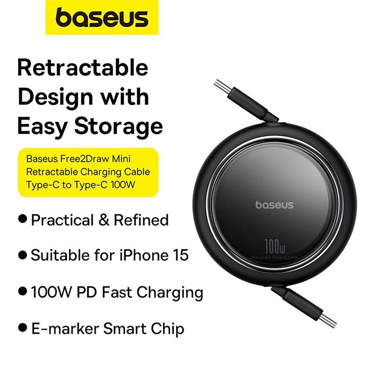 Baseus Free2Draw 100W Mini Retractable Charging Cable