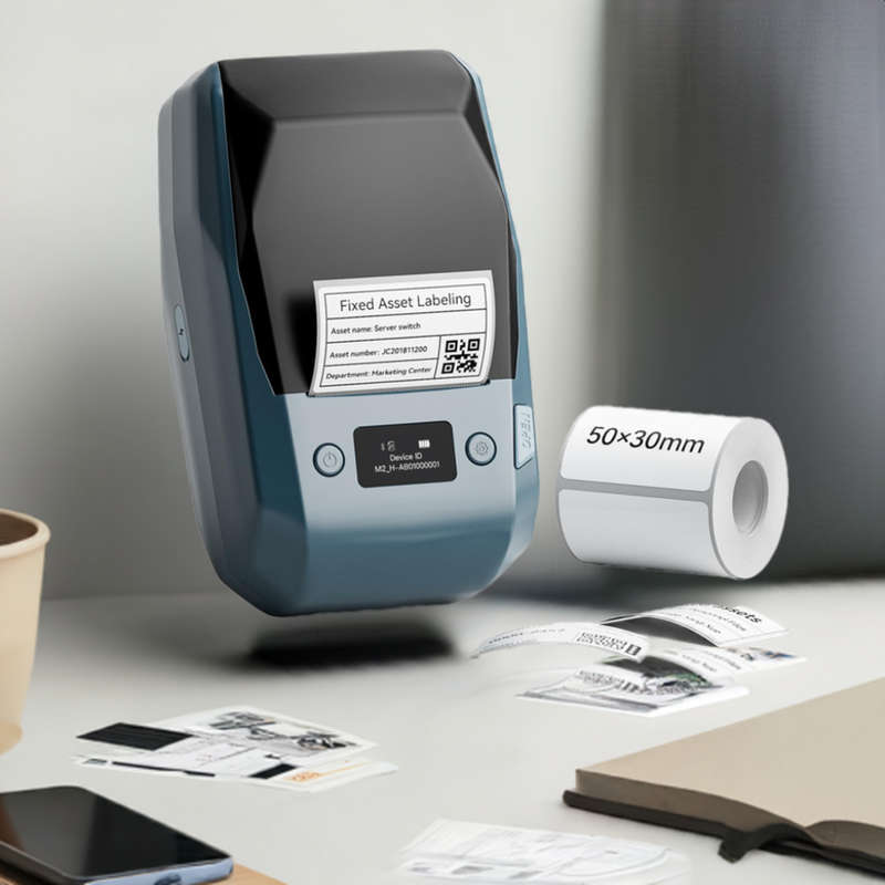 NIIMBOT - B1 - Lake-blue Thermal Printer + Random a Roll of Label