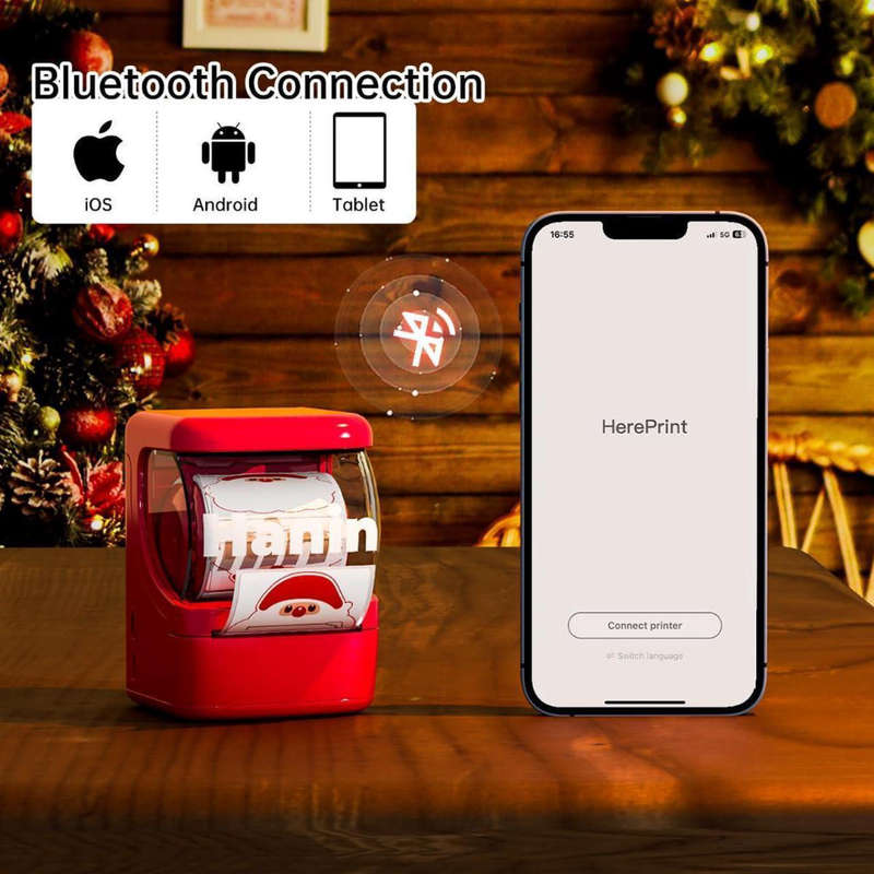 HPRT NEW1 Portable Thermal Label Printer with One Label Roll