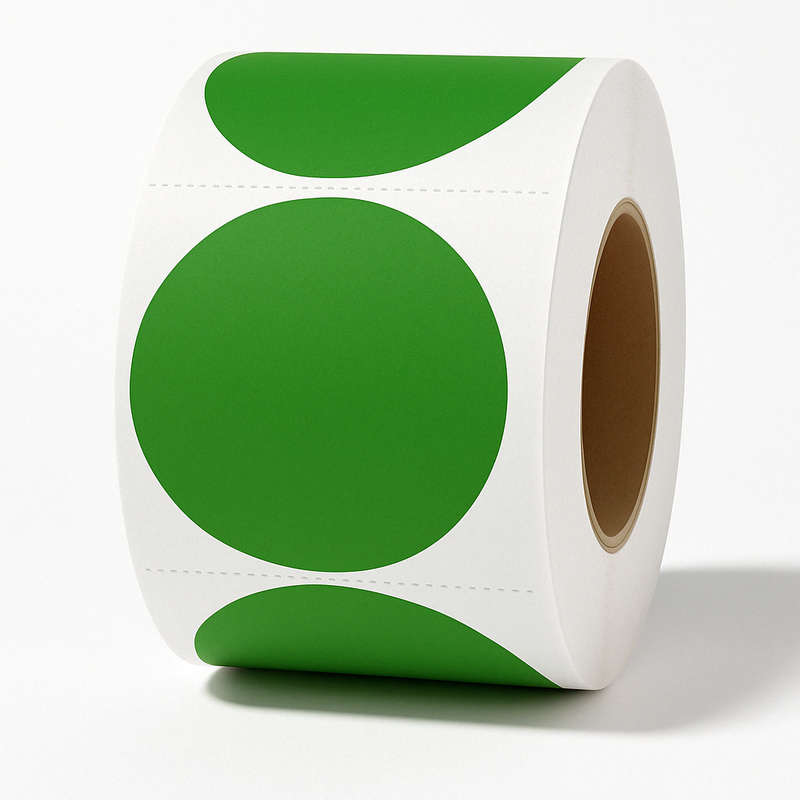 Black Rhino D39 Round Label 1000 pcs Orange/Green