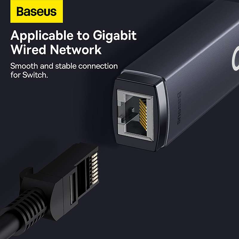Baseus Lite Series Ethernet Adapter Type-C to RJ45 LAN Port