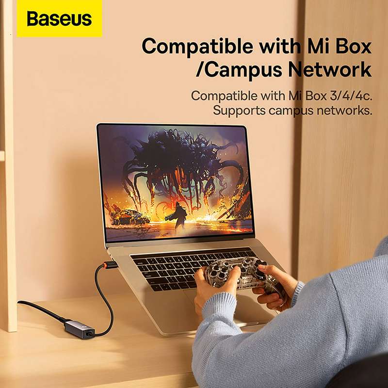 Baseus Lite Series Ethernet Adapter Type-C to RJ45 LAN Port