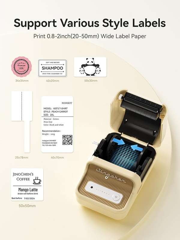 NIIMBOT B21 - White Large-format & High-speed Printer - For Warehouses