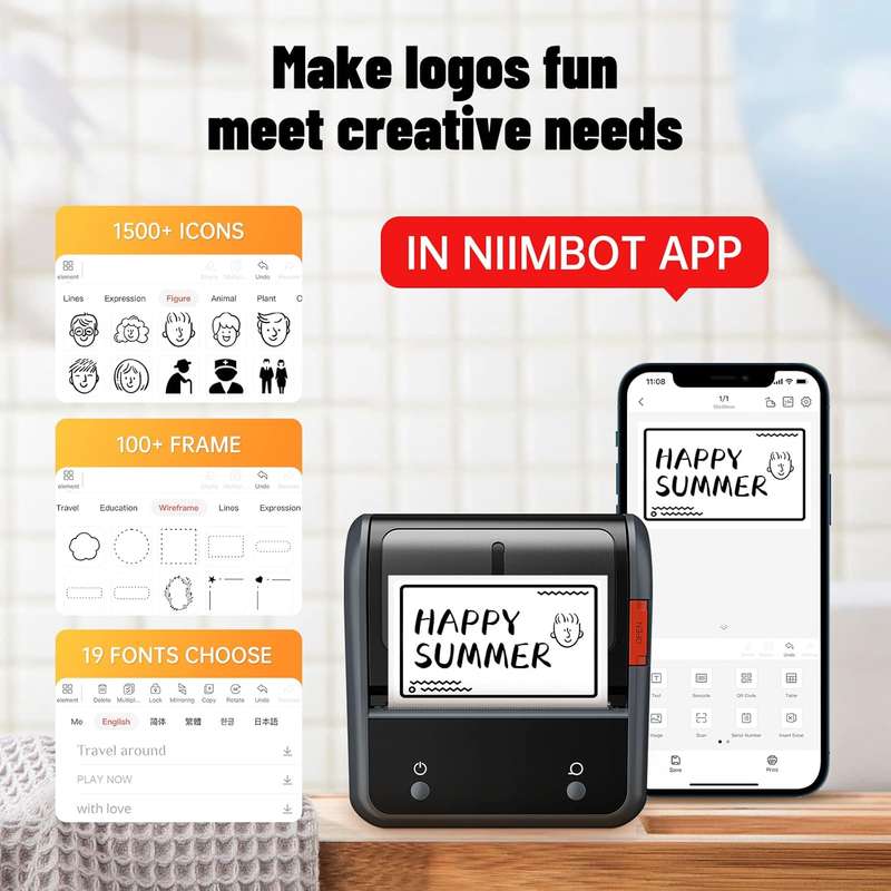NIIMBOT B3S Wide-Format Thermal Printer- For Factory & Industrial Use