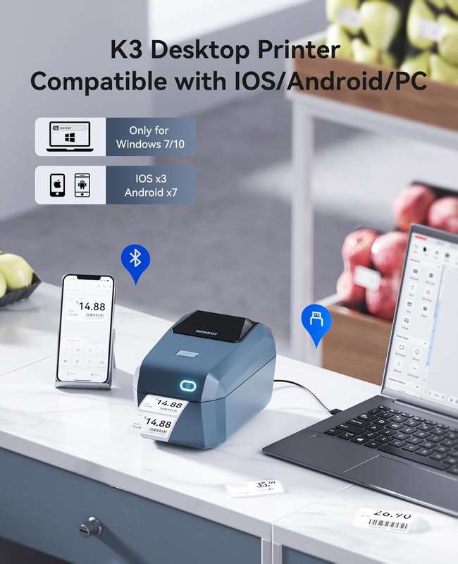 NIIMBOT K3 - High-Speed Dual Connect Printer - For Logistics Enterprises