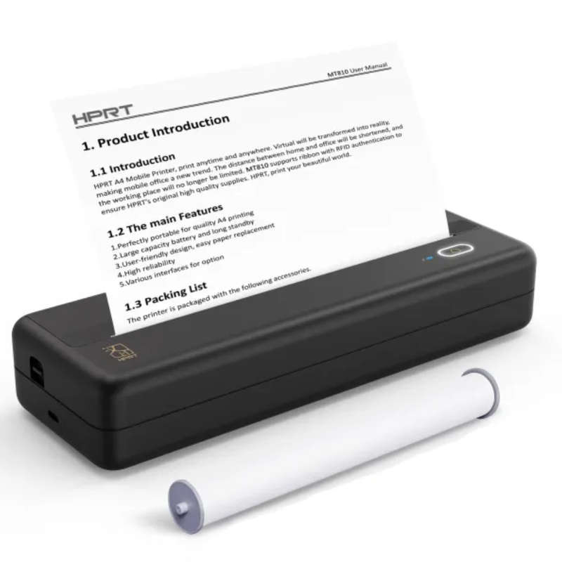 HPRT MT810 - Portable Printer With A Roll of Thermal Paper - Office/Home