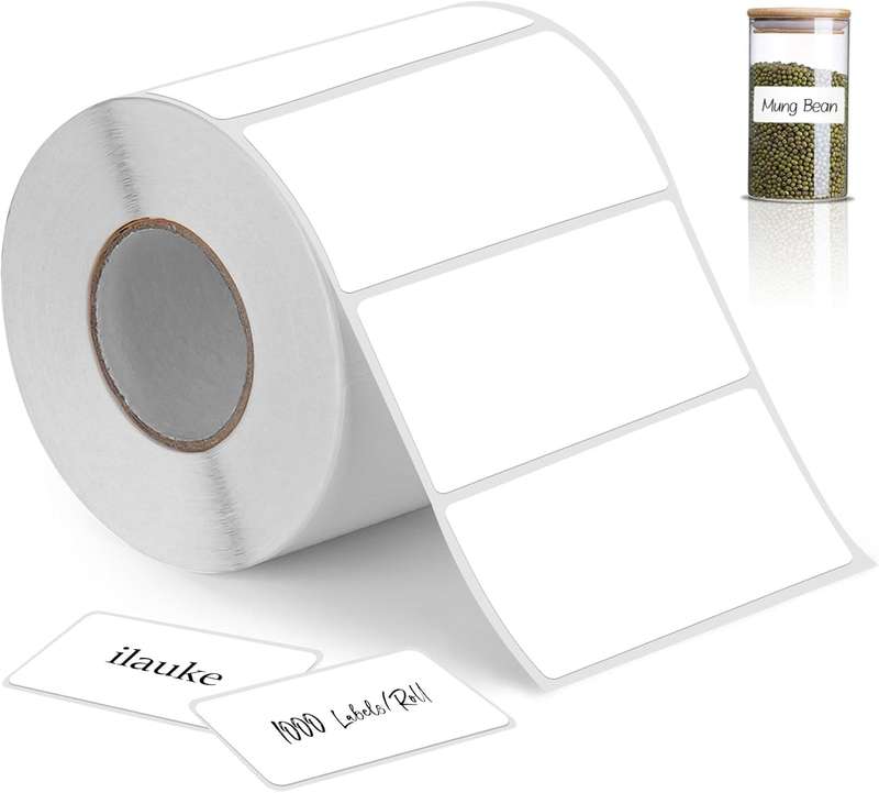 Black Rhino - Blank Labels On Rolls - Thermal Top Labels - 100x50mm-500 Pieces