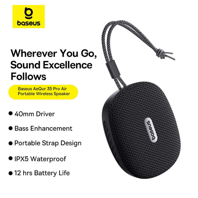 Baseus AeQur 35 Pro  Wireless & Bass Speaker - For Outdoors/Parties