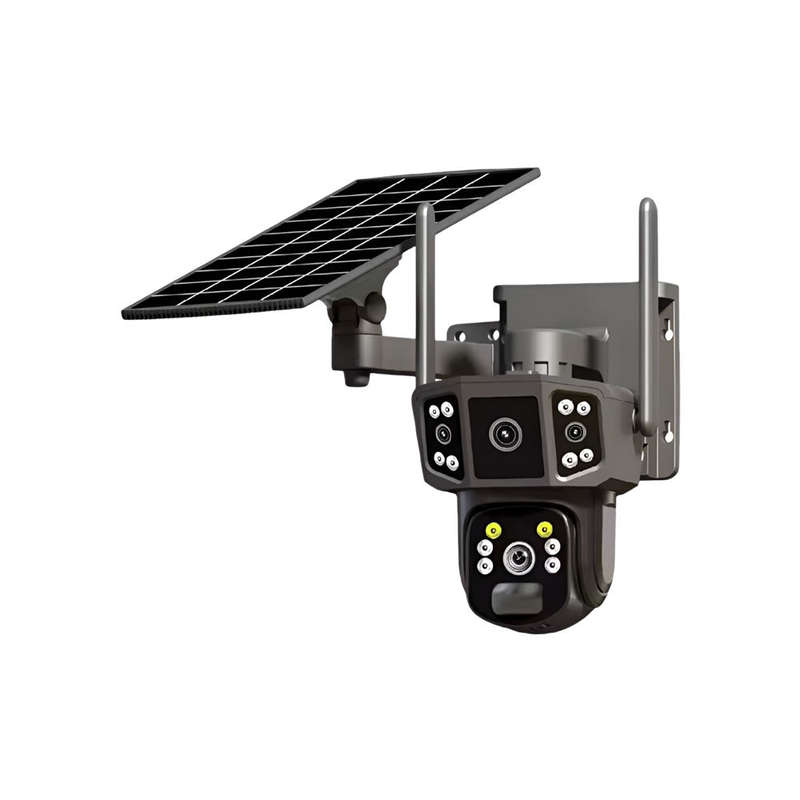 4G IP65 Outdoor Solar CCTV 3-Eyes Camera V24-9-3