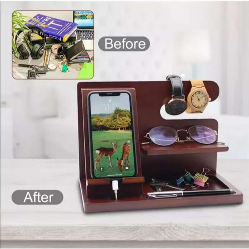 Wooden Phone Docking Station Table Organizer GC-52