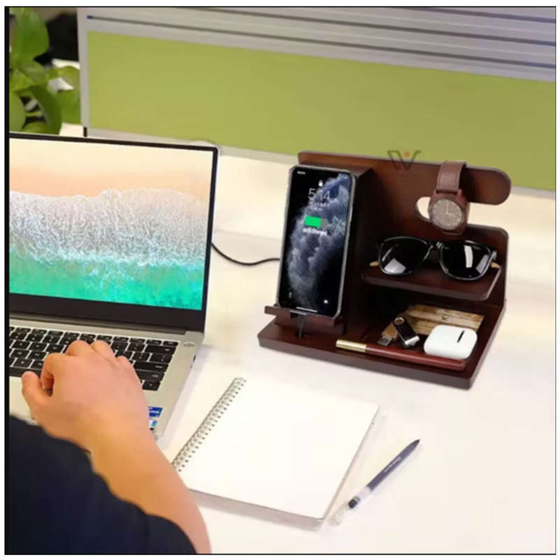 Wooden Phone Docking Station Table Organizer GC-52