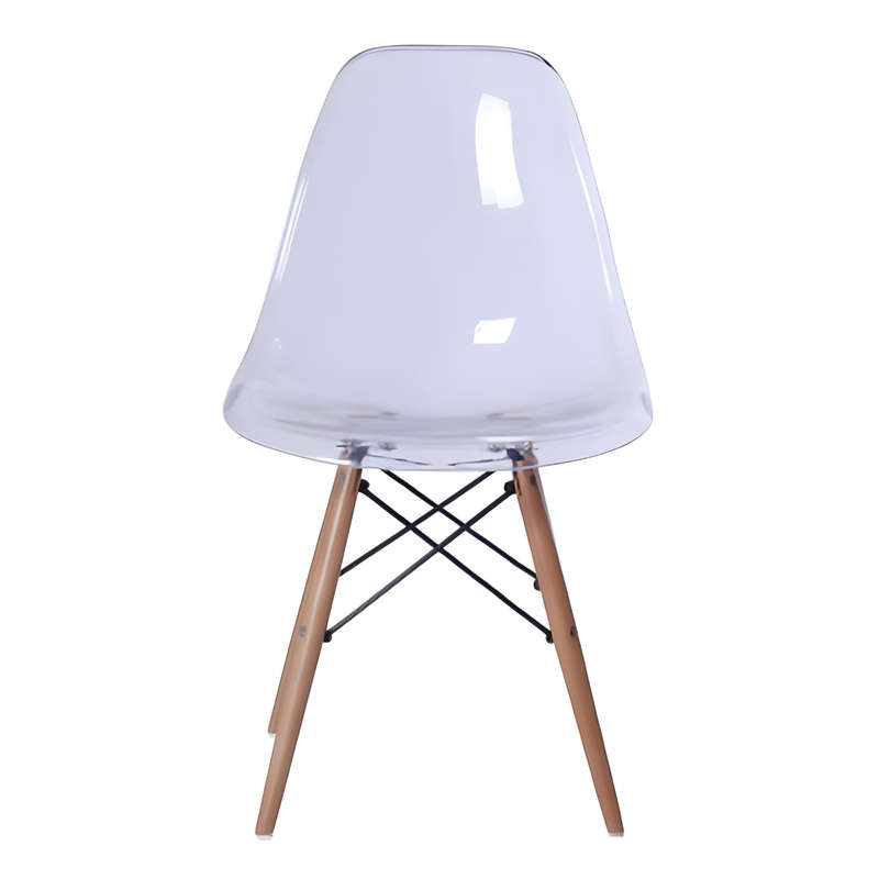 Multi-Functional Transparent Acrylic Dining Chair with Wood Legs A304C