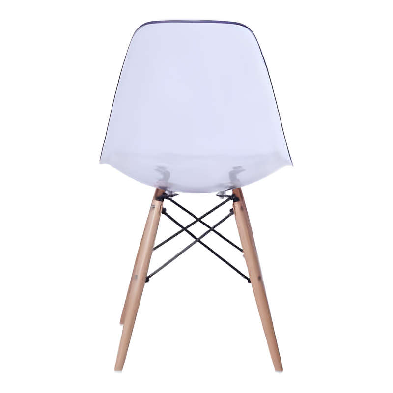 Multi-Functional Transparent Acrylic Dining Chair with Wood Legs A304C