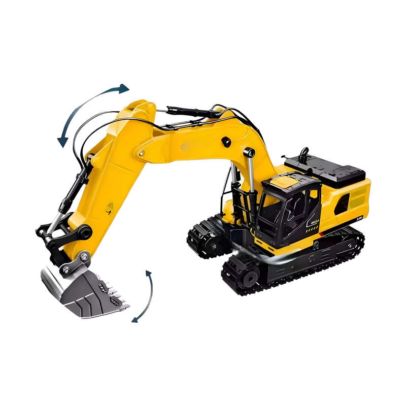 9 Channel Remote Control Engineering Excavator Toy with Lights and Sounds WJ-979