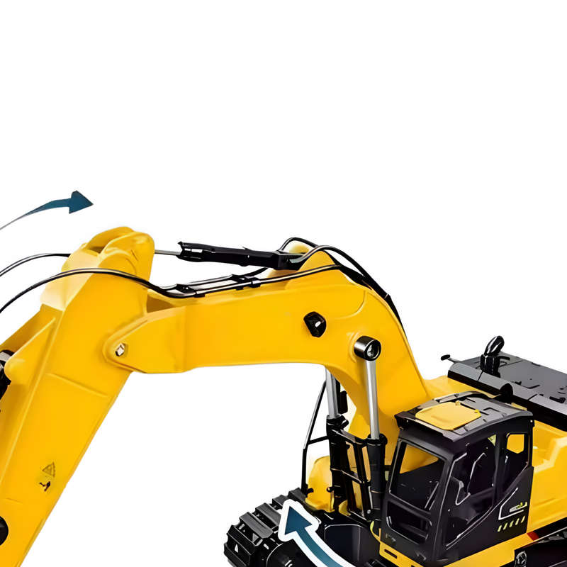9 Channel Remote Control Engineering Excavator Toy with Lights and Sounds WJ-979