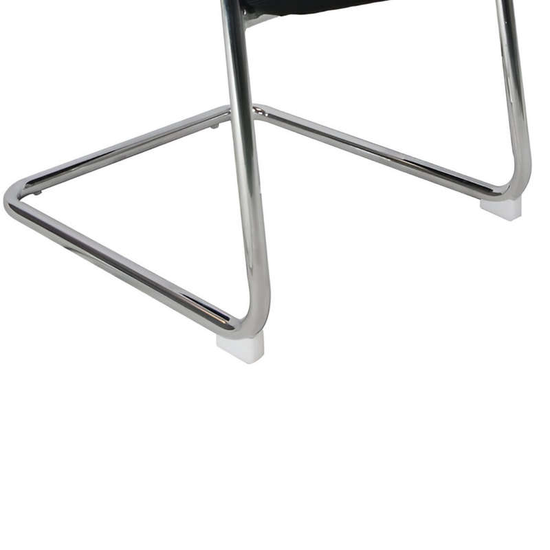 Spartan Visitors Chair-Visitors Mesh Back And Padded Memory Foam PU Seat Office Chair