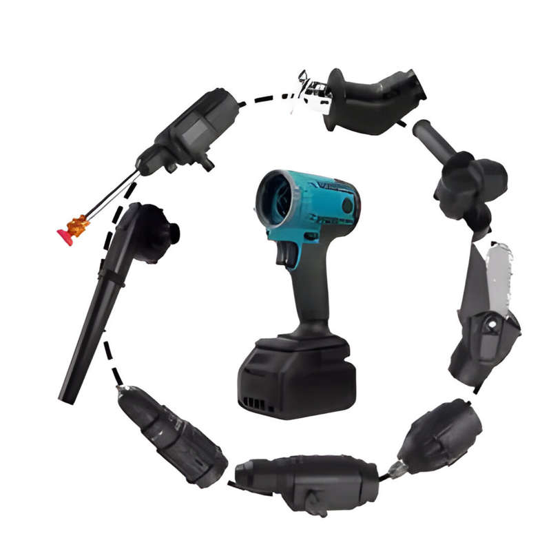 6-in-1 Cordless Multi-Head Power Tool Attachment with 2 48V Batteries XF63